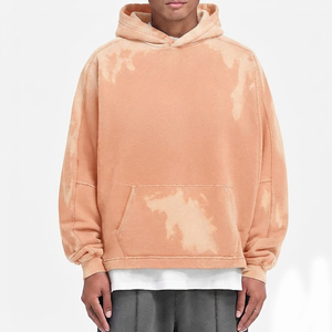Nueva llegada: Sudadera con capucha moderna para hombre con efecto desgastado por el sol, de ajuste relajado, tela premium, cómoda, para adultos, con MOQ bajo. - Product Image 1