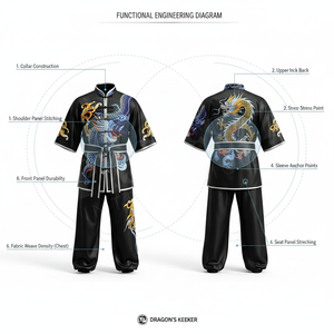 <b>Outdoor</b> High Quality Customized Kung Fu Tai Chi Uniform for Men Women Hand Embroidered Martial Arts Costume karate Uniform - Product Image 2