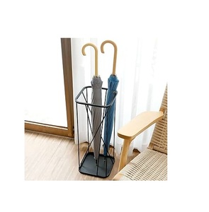 Custom Logo Round Creative Umbrella Rack Holder Metal Leather Umbrella Stands Decorative <b>Unique</b> Style Umbrella Holder - Product Image 1