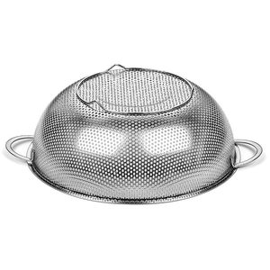 Passoire en maille métallique perforée à trous ronds avec poignées, filtre solide - Product Image 3