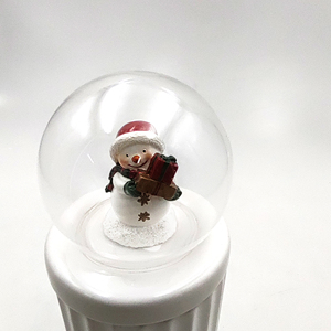 Christmas Snow Globe Ceramic Storage <b>Jar</b> Creative Snowman <b>Water</b> Globe Canister Embossed Porcelain Candy Pot with Lid for Holiday - Product Image 4