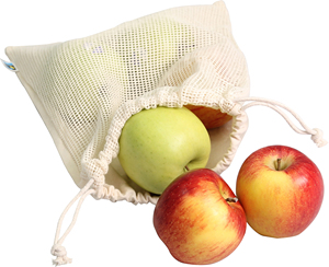 Sac de rangement en filet réutilisable, écologique et lavable, style bohème, avec cordon de serrage, pour les courses, les fruits et les légumes - Product Image 1
