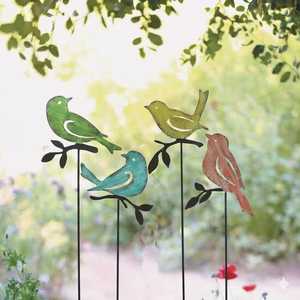 Moradabad Art <b>Metal</b> Ware Colorful <b>Metal</b> Bird Garden <b>Stakes</b> Outdoor Decor Painted Iron Art Ornament for Yard and Patio - Product Image 1
