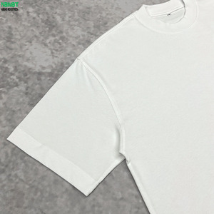 Camiseta Oversize de Cuello Redondo para Hombre, Ajuste Holgado, Hombro Caído, Manga Corta, Lisa, Casual, Estilo Urbano, Básica - Product Image 4
