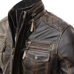 Autumn Winter <b>Mens</b> Casual Zipper Genuine Leather <b>Jacket</b> <b>Men</b> <b>Long</b> Sleeve Leather Fashion <b>Jacket</b> For <b>Men</b> Latest - Product Image 1