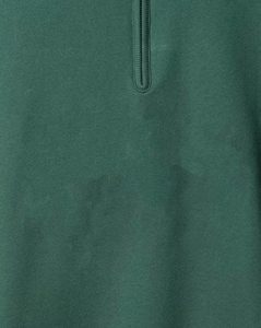 Men's Green Quarter <b>Zip</b> <b>Hooded</b> Sweatshirt Flame Brand Print Casual Fleece 100% Cotton Oversized Fit Autumn Wear - Product Image 3