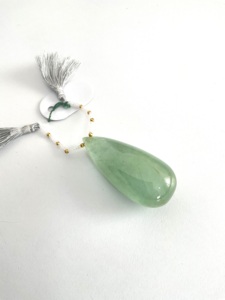Pierre précieuse naturelle en forme de goutte, aigue-marine lisse, pour la création de bijoux fins - Product Image 5