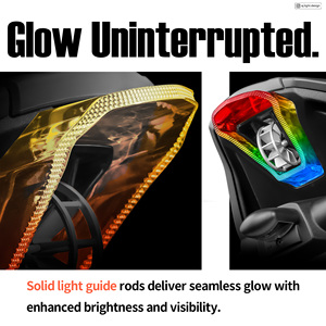 Feu arrière de moto AJ Light Design AJAEROX-TL RGB LED avec projecteur à lentille unique et signal de freinage arrière pour rétrofit - Product Image 6