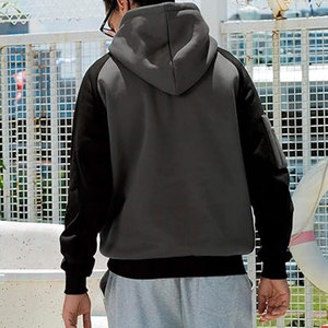Sweat-shirts à capuche personnalisés pour hommes, en polaire, à blocs de couleur, à manches longues, 100% polyester, doux, chauds et anti-déchirure - Product Image 4