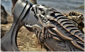 NM Customized Outdoor Industrial Grade Double Blade Viking <b>Axe</b> Head Steel <b>Wood</b> Handle High Quality Camping Hunting - Product Image 2