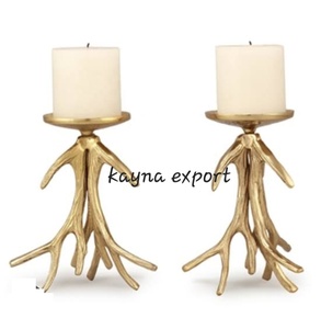 Juego de soporte de vela de Metal chapado en oro rosa hecho a mano de 3 decoración del hogar con diseño de alambre de último estilo para Navidad y otros festivales - Product Image 2