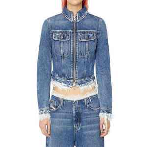 MOQ bajo, gran venta, personalizable, materiales sostenibles de primera calidad y costuras duraderas para tops de mezclilla para mujer - Product Image 2