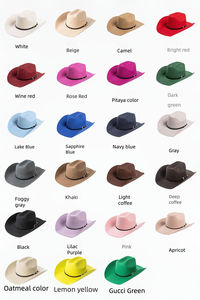 Chapeau Fedora en polyester tendance pour femmes et hommes, style classique, décontracté, à large bord, chapeau jazz - Product Image 6