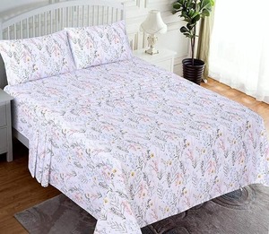 High Quality Waterproof Breathable Eco-Friendly Plain Solid Color Customizable 100% Cotton Hotel Flat Fitted Sheet - Product Image 5