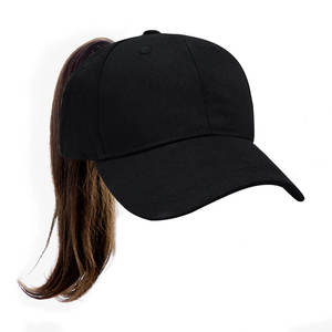 Gray Ponytail <b>Baseball</b> <b>Cap</b> Adjustable Breathable Cotton Female Casual Hat Spring Autumn Adult Fit - Product Image 2