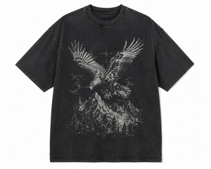 T-shirt graphique vintage personnalisé pour homme, coupe oversize, en coton épais 100 %, délavé à l'acide, style streetwear, écologique - Product Image 6