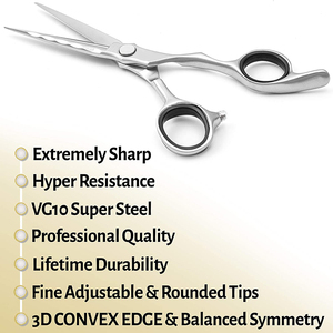 Ciseaux de coiffure professionnels pour barbier, lames aiguisées et durables, vente en gros du fabricant - Product Image 3