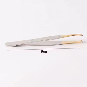 Eyelash Special Hair Extraction Nail Special Eyebrow <b>Trimming</b> Beauty Makeup Portable Beard <b>Clip</b> Tweezers Slanted - Product Image 4