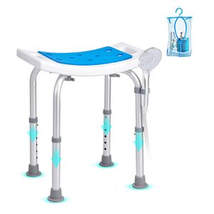 Chaise de douche légère à hauteur réglable, tabouret antidérapant pour baignoire et douche, siège pour personnes âgées - Product Image 1