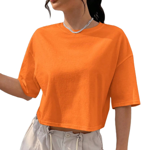 T-shirt crop top tendance 2024 pour femmes, t-shirt pour femmes fabriqué avec une personnalisation complète de haute qualité - Product Image 1