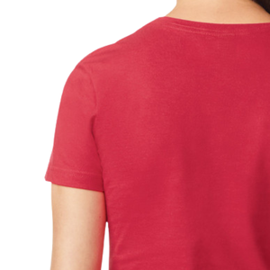 Camiseta de Jersey Personalizada para Mujer, Cuello en V, Manga Corta, Ajustada, de Algodón Suave, Transpirable, Informal, Lisa, de Verano, Corte Regular, Venta al Por Mayor - Product Image 3