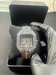 Kivora's Round Dial MIYOTA Quartz <b>Watch</b> Iced Out Crystal Bracelet <b>Arabic</b> Numerals Waterproof Analog Luxury Timepiece - Product Image 3