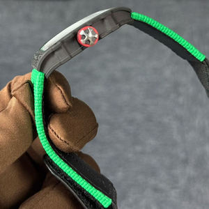 Reloj de Pulsera de Fibra de Carbono Ultrafino de Alta Calidad 67-02 de 7,8 mm para Hombre, Correa de Nailon Verde, Reloj Mecánico Deportivo de Moda - Product Image 5