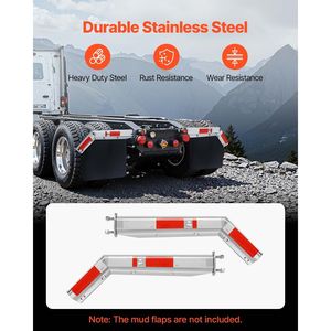 Supporti per Paraspruzzi in Acciaio Inox con Molla Angolata, Distanza tra Bulloni 2-1/2'', per Camion e Accessori di Controllo Carico - Product Image 3