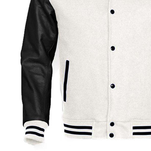 Custom Winter Varsity College <b>Baseball</b> <b>Jacket</b> <b>Men</b> Cotton Sleeves Woolen Body Stand Breathable Streetwear Stylish Fashion - Product Image 2