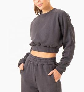 Arrival Women's New Premium Quality 100% Cotton Tracksuit Fully Plain Design Pullover Hoodies for Spring Season - Product Image 2