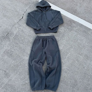 Conjunto Deportivo de Moda Hip Hop Y2K Vintage con Parches Bordados para Hombre, Estilo Punk Harajuku, Casual, para Parejas, de 2 Piezas - Product Image 2