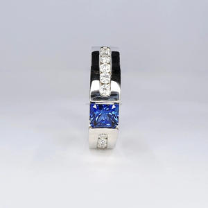 Anillo de compromiso para hombre con moissanita de corte redondo, plata de ley 925, chapado en oro rosa y rodio, engaste de garras, ideal para regalo de aniversario - Product Image 4