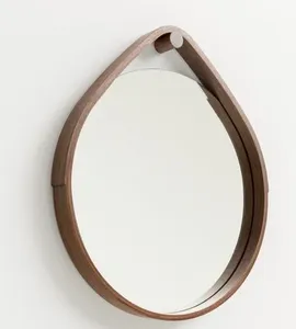 Elegant tall <b>wooden</b> wall <b>mirror</b> with intricate carvings for romantic bedrooms or traditional bathrooms ornate frame - Product Image 5