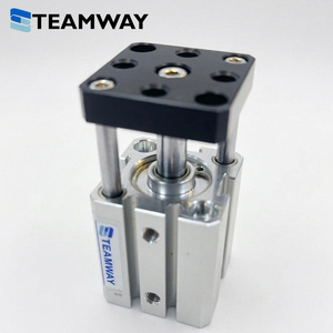 TEAMWAY DJQ20N15 กระบอกลมแบบมีแกนนำทางสามแกน กระบอกลมขนาดกะทัดรัดพร้อมแผ่นสไลด์แม่เหล็กนำทาง แบบสองทาง - Product Image 2
