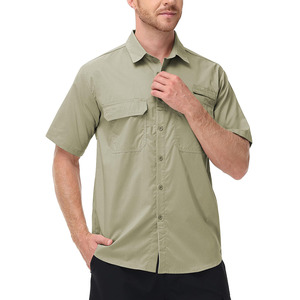 Camisas de Pesca Antideslizantes de Verano para Hombre, Cómodas, de Manga Corta, Transpirables y Elásticas - Product Image 1