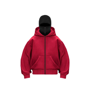 Cotton Fleece <b>Men's</b> Hoodie Custom Logo Embroidered Double Hood Double Layer <b>Pullover</b> Hoodie for <b>men</b> with Full Zip up <b>Men</b> Hoodies - Product Image 6