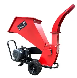 Triturador de galhos móvel para jardim, triturador de árvores a gasolina, máquina de corte de galhos