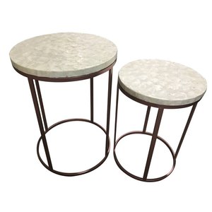 Minimalist <b>Space</b> <b>Saving</b> Metal Nesting <b>Tables</b> Set with Modern Design and Compact Stackable Construction - Product Image 4
