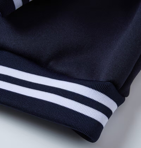 A Set of Two White Football Outfits for Boys Including Jacket Long Pants Stylish Collegiate Style Cotton Winter Anti-Bacterial - Product Image 6
