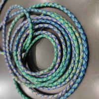 Bracelet en cuir tressé de qualité supérieure, plaqué argent 925, turquoise, tendance, fait main, en cuir de vache, style corde indienne, personnalisable