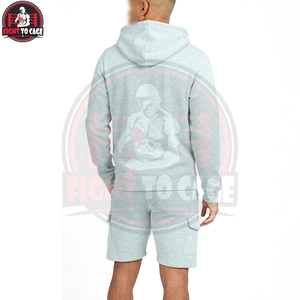 Conjunto de 2 Piezas de Sudadera con Capucha y Pantalones Cortos Casuales para Hombre, Diseño Único Totalmente Personalizado, Alta Calidad, Transpirable, Otoño 2026 - Product Image 4