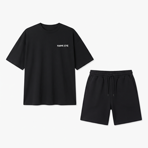 ชุดเซ็ตเสื้อยืดแขนสั้นและกางเกงขาสั้นผู้หญิง ผ้าเนื้อดี ระบายอากาศได้ดี สไตล์สตรีทแวร์ลำลอง แฟชั่นทันสมัย - Product Image 4