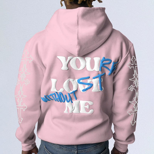 Sweat à capuche oversize personnalisé pour homme, style streetwear, imprimé en relief, 100 % coton, design brodé, grammage lourd, impression 3D en mousse - Product Image 4
