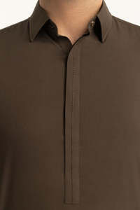 <b>Men's</b> Solid Color <b>Kurta</b> Pajama Set Knee-Length Regular Fit Traditional Indian Pakistani Clothing Polyester Casual Wear For <b>Men</b> - Product Image 4