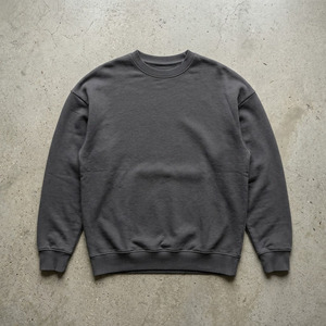 Custom Heavyweight 100% Cotton Crewneck Solid Eco-Friendly Breathable Unisex Plus Size Winter Knitted Sweatshirt OEM Wholesale - Product Image 5