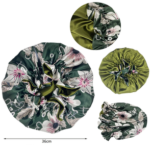 Bonnet de nuit en satin soyeux double couche pour femme, grand bonnet de nuit réversible en satin, accessoires pour cheveux - Product Image 3