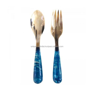 2025 Juego de cubiertos de cuerno ecológico para comedor Juego de cuchillo y cuchara de tenedor de cuerno de calidad superior para comidas elegantes - Product Image 4