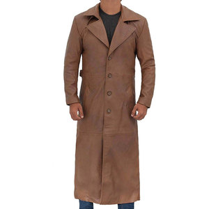 Abrigo de cuero para hombre de color sólido, informal, cálido para invierno, recién llegado, a bajo precio, abrigo de cuero de moda para hombre. - Product Image 1