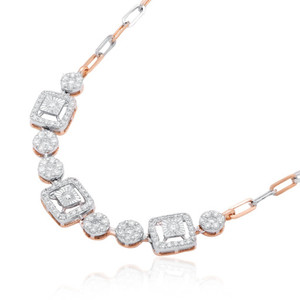 Cadena de oro blanco de 14 quilates para mujer, collar de eslabones delgados de longitud regular, joyería minimalista elegante de lujo para uso diario, unisex - Product Image 2