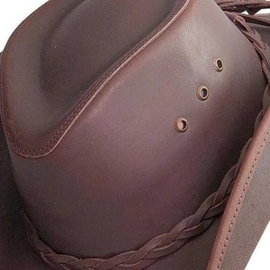 GENERSA SPORTS Cowboy <b>Hat</b> Unisex Beaded <b>Band</b> Mesh Ventilation Light Brown Casual Outdoor Four Seasons Adult Adjustable Polyester - Product Image 3